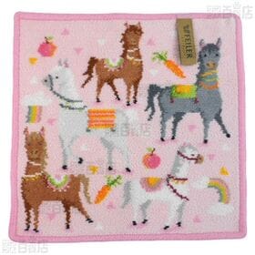 【FLUFFY FRIENDS(アプリコット)/LOS CABALLOS(エリカ)】フェイラーハンドタオル 25×25cm
