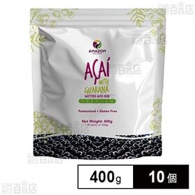 [10個]キョウダイジャパン アマゾンポルパス 冷凍アサイーピューレ(加糖) 400g | ★超濃厚!! アサイーボウル・スムージーに★