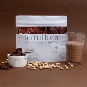 フェミフローラ グラスフェッドホエイ＆ソイプロテイン ショコラ味 19g / ほうじ茶ラテ味 19g