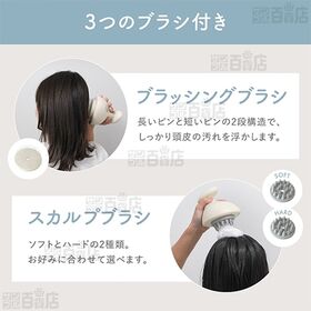 サンコー/泡が出るハンディヘッドスパ「テテムース」(いつものシャンプーOK/泡立て不要/3つのブラシ付/防水仕様)/AWHD25HJU 