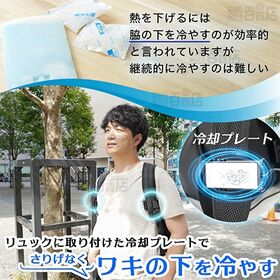 サンコー/リュックに付ける冷却デバイス「ワキひえ～る」(環境温度からマイナス12℃)/TKWK25SBK 