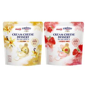 【5/9~順次出荷】明治 サンモレ クリームチーズデザート キャラメル風味 80g / バニラ風味 80g / ストロベリー風味 80g