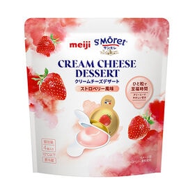 【5/9~順次出荷】明治 サンモレ クリームチーズデザート キャラメル風味 80g / ストロベリー風味 80g