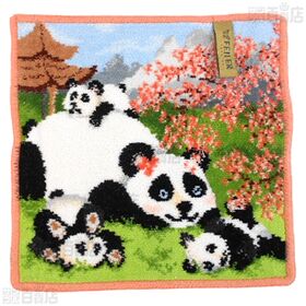 【LEMONS AND LEAVES(レモン)/MAMA BEAR(アプリコット)】フェイラーハンドタオル 25×25cm