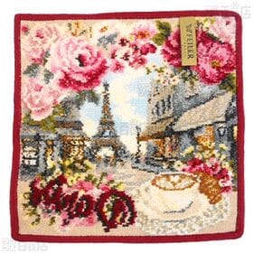 【Cupcakes(レモン)/RUE DE PARIS(ボルドー)】フェイラーハンドタオル 25×25cm