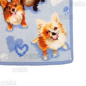 【WITH LOVE AND PAWS(ライトブルー)/FRUIT POTPOURRI(アザレア)】フェイラーハンドタオル 25×25cm