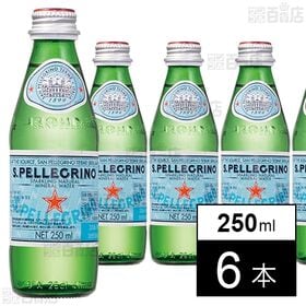 サンペレグリノ スパークリングナチュラルミネラルウォーター 瓶 250ml×6本