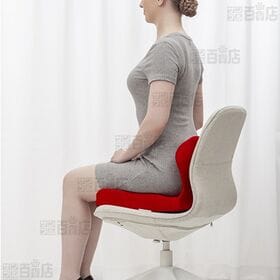 背筋が伸びるチェアクッション レッド