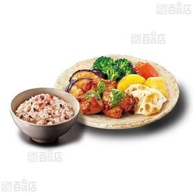 [冷凍]ニップン よくばり御膳 五穀梅ご飯と彩り野菜とバジルチキン 300g×6個