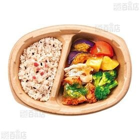 [冷凍]ニップン よくばり御膳 五穀梅ご飯と彩り野菜とバジルチキン 300g×6個
