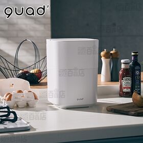QUADS(クワッズ)/乾燥式生ゴミ処理機「GYUTTO(ギュット)」(静音設計/活性炭カートリッジ×2/水切りネット付き)/QS678WH 