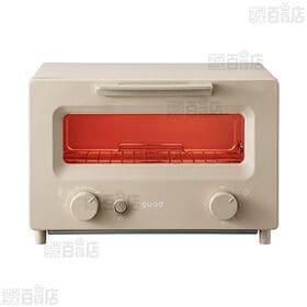 【グレージュ】QUADS(クワッズ)/オーブントースター 4枚焼き(スチームストーン付/リベイクモード/無段階温度調節)/QS581GB 