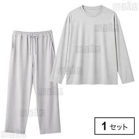 [1セット]K.K物産 REVICARE グレー L (長袖シャツ1枚&ロングパンツ1枚)