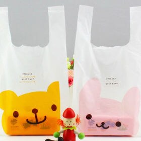 【うさぎ】かわいい レジ袋 100枚入り Sサイズ