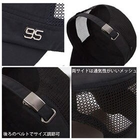 【オリーブ】速乾性・通気性抜群！ メッシュ ワークキャップ 男女兼用 サイズ調整可