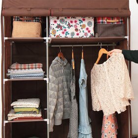 引き出し3個付 ハンガーラック カバー付き 幅110