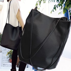 【ブラック】ベビーカーフレザー調高級PUセレクトバッグ