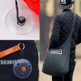 【ブルー】コンパクト買い物バッグ