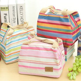 可愛い♪ランチ保温バッグ 2個セット(ピンク×ブルー)