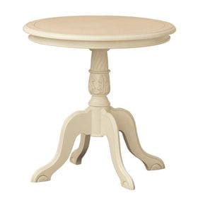 【ホワイト】コモテーブル | 高級感あふれる手彫り仕上げのテーブルです。