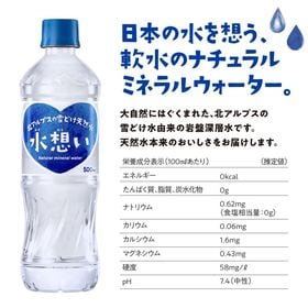 【500ml×36本】北アルプス飛騨山脈の雪どけ天然水「水想い」