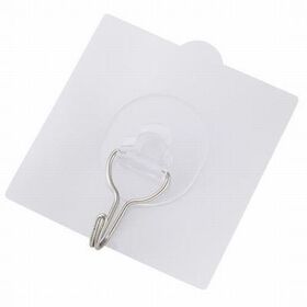 【4個セット／クリア】面で貼る魔法のフック