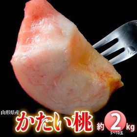 【予約受付】8/10~順次出荷【約2kg(5~10玉)】山形県産 かたい桃（おどろき・美晴白桃 ） | りんごのような触感の桃？！