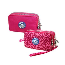 【ピンク×ピンクヒョウ柄】色々使える多用途ポーチ