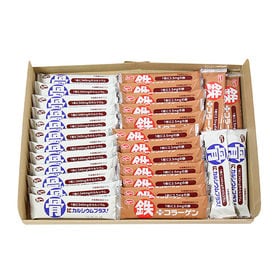 【2種・計28個】ハマダコンフェクト　鉄プラスコラーゲンウエハース＆骨にカルシウムウエハースセット