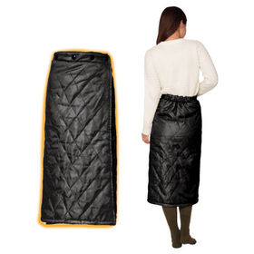 【S-LL/ブラック】裏ボア巻きスカート