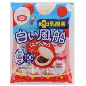 【18マイ×12個】亀田 白い風船チョコクリーム