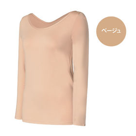 【L-LL/ベージュ】裏起毛あったかシェイプインナー