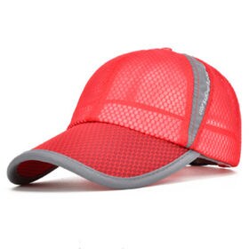 【レッド】スポーツ キャップ メンズ メッシュキャップ レディース 帽子