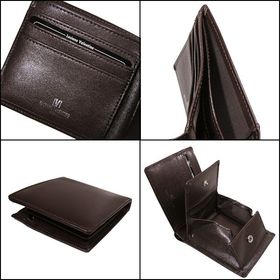 【ブラック】ルチアーノバレンチノ 2つ折財布 LUV-7004