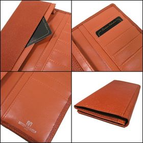 【ブラウン】ルチアーノバレンチノ 牛革   長財布 LUV-9001