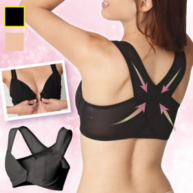 【L-LL/ブラック】エアーフィット美姿勢ブラ1枚