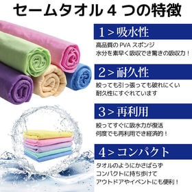 【1枚／Mサイズ（43×32cm）/グリーン】 超吸水&速乾！セームタオル