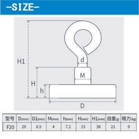 マグネットフック ネオジウム磁石 4個セット おしゃれ 壁面装飾 引っ掛け 直径20mm