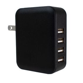 【ブラック】 4ポート USB充電器 ACアダプター RiC-AC-USB_4P/BK | 複数充電 同時充電 複数ポート 複数口 充電  充電ステーション