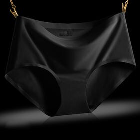 【M/3枚セット】ブラック 美尻アシスト シームレスショーツ レディース シームレス