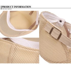 【ベージュ】ハンチング 帽子 メンズ おしゃれ メッシュ ハンチング帽 ゴルフ帽子