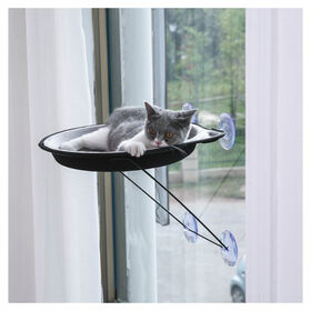 【グレー】猫用 ハンモック | 猫ちゃんも快適なハンモック。ねこ ネコ ベッド ペット トレイ 窓 吸盤 簡単
