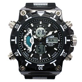 デジアナ時計 アナログ&デジタル クロノグラフ 防水時計 HPFS628-BKBK | アナデジ メンズ腕時計 保証付き