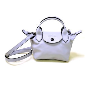 Longchamp 2wayバッグ Le Pliage Cuir Mini ライトグレー を税込 送料込でお試し サンプル百貨店 タツミヤインターナショナル