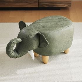 ※箱潰れあり【カーキ】アニマルモチーフのスツール Elephant（エレファント） | ゾウが幸運を呼んでくれる？置いてあるだけで思わず笑みがこぼれるゾウスツール
