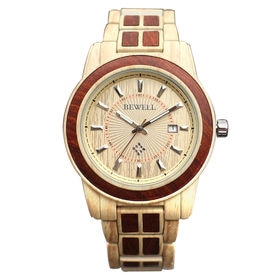 木製腕時計 天然素材 日付カレンダー 軽量 軽い WDW027-01 | メンズ腕時計 保証付き