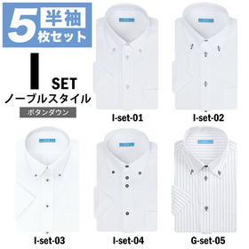 【Iset-ノーブルスタイル/S(37)】ワイシャツ半袖　5...