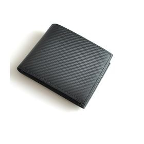 BEAMZSQUARE カーボンレザー×グレインレザー 折財布 BS-66314BK | カーボンレザーとグレインレザーの融合！豪華なフルレザー製