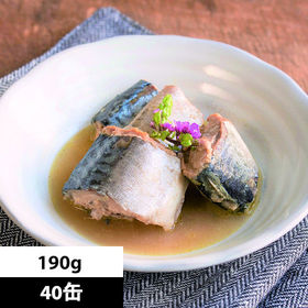 【190g×40缶】<国産>さば水煮缶詰 | 吟味した鯖を食塩だけで味付け！缶の中で調理しているので、鯖の栄養をまるごと摂取できます。