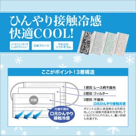 【10枚入り×3袋/ブラック】レースクールアイスマスク同色30枚組